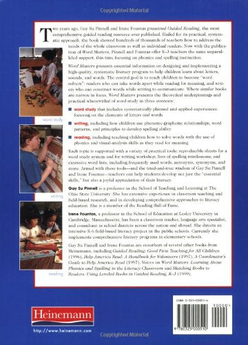 Word Matters: Teaching Phonics and Spelling in the Reading/Writing Classroom (F&P Professional Books and Multimedia),Used
