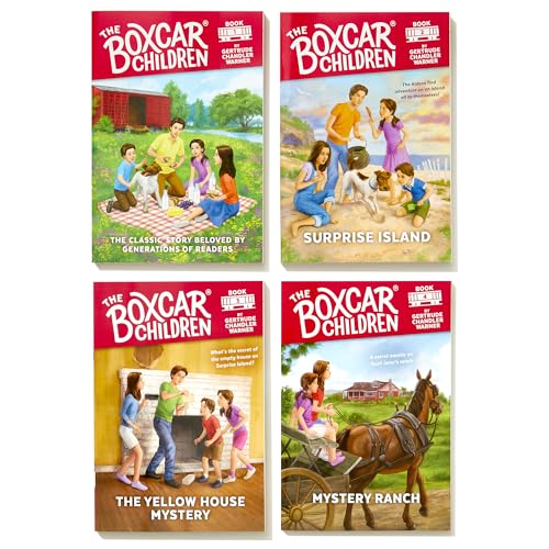 The Boxcar Children Mysteries Boxed Set 14: The Boxcar Children; Surprise Island; The Yellow House; Mystery Ranch,Used