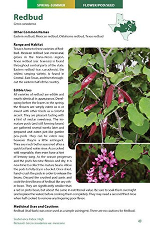 Wild Edible Plants of Texas: A Pocket Guide to the Identification, Collection, Preparation, and Use of 60 Wild Plants of the Lon,Used