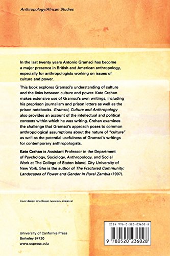 Gramsci, Culture And Anthropology,Used