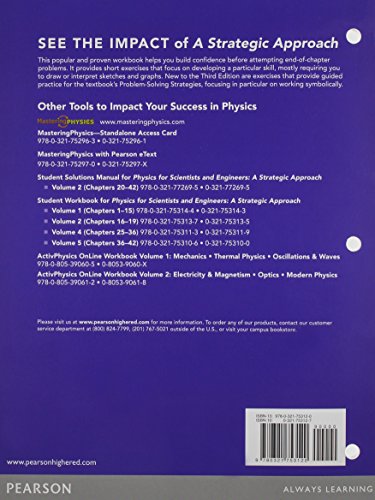 Student Workbook for Physics for Scientists and Engineers: A Strategic Approach, Vol. 3 (Chs 2024),Used