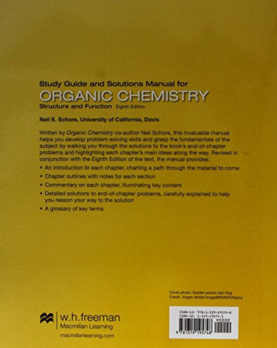 Study Guide/Solutions Manual for Organic Chemistry,Used