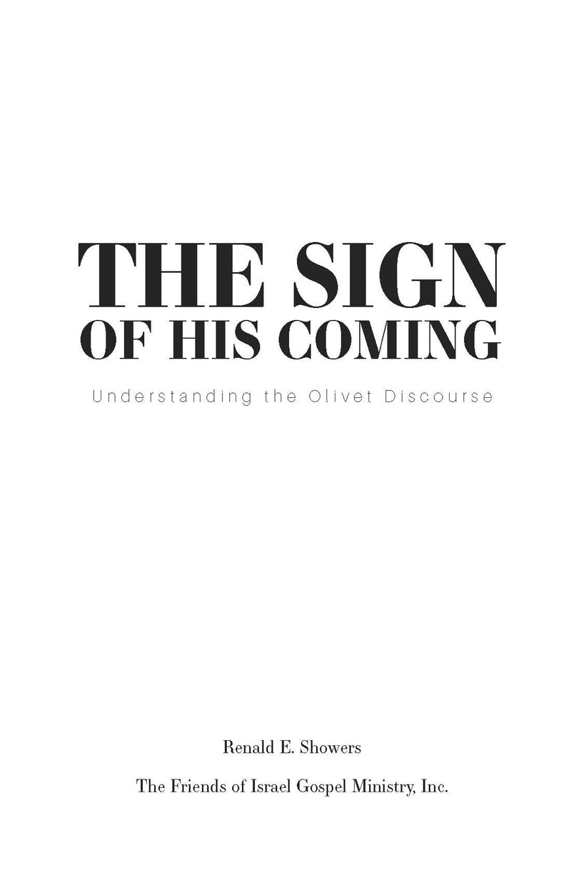 The Sign of His Coming,Used