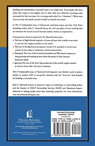 The 17 Indisputable Laws Of Teamwork: Embrace Them And Empower Your Team-new,New