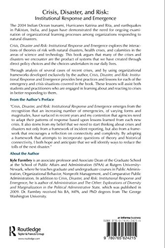 Crisis, Disaster and Risk: Institutional Response and Emergence,Used