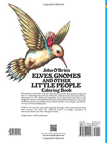 Elves, Gnomes, and Other Little People Coloring Book (Dover Fantasy Coloring Books),Used