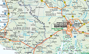 Laminated Ecuador Map By Borch (English Edition)