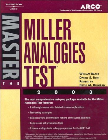 Arco Master the Miller Analogies Test 2003,Used