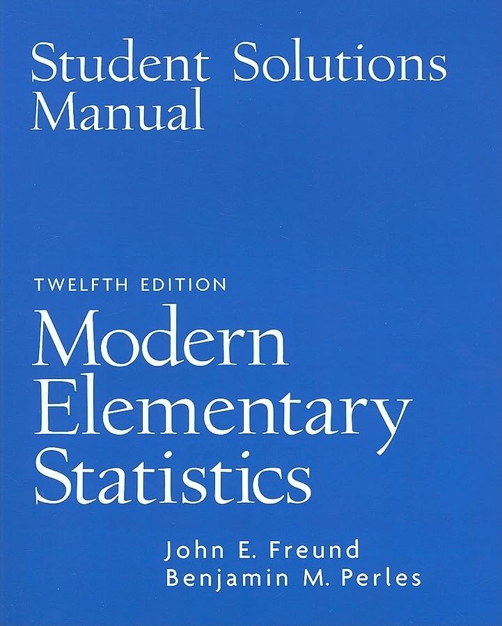Student Solutions Manual for Modern Elementary Statistics,Used