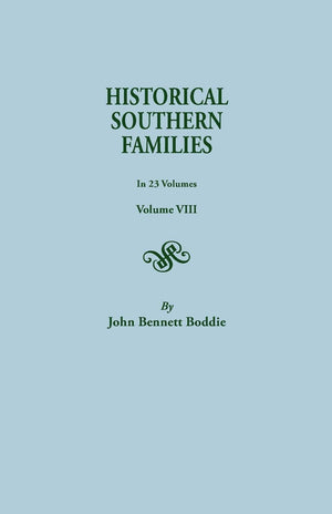 Historical Southern Families (Volume VIII),Used