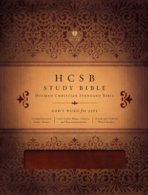 HCSB Study Bible, Mahogany LeatherTouch Indexed,Used