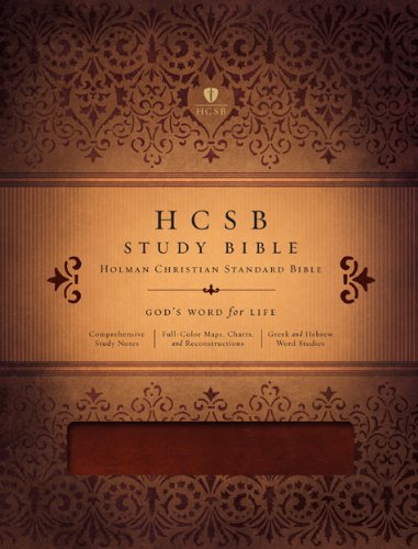 HCSB Study Bible, Mahogany LeatherTouch Indexed,Used