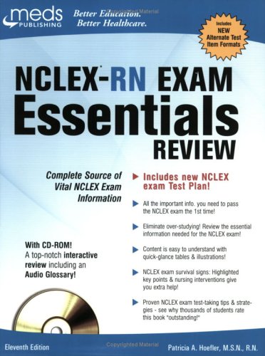 NCLEXRN Exam Essentials Review (Book with CDROM),Used