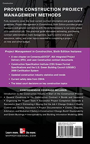 Project Management in Construction, Sixth Edition,Used