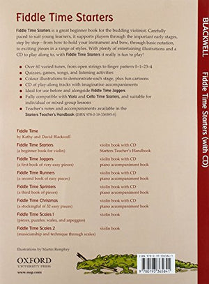 Fiddle Time Starters + CD: A Beginner Book for Violin by Blackwell, Kathy, Blackwell, David (2012) Sheet music