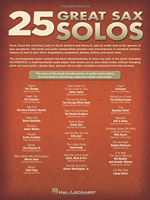 25 Great Sax Solos Bk Transcriptions Lessons Bios Photos Audio Online,Used