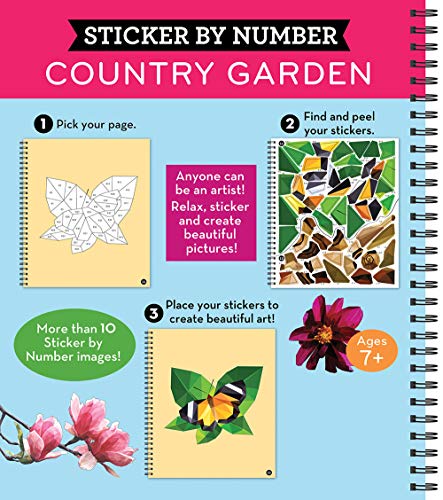 Brain Games  Sticker by Number: Country Garden,New