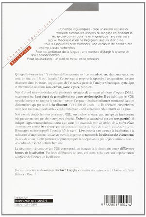 Les noms gnraux d'espace en franais,Used