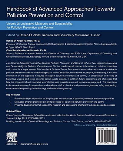 Handbook of Advanced Approaches Towards Pollution Prevention and Control: Volume 2: Legislative Measures and Sustainability for ,Used