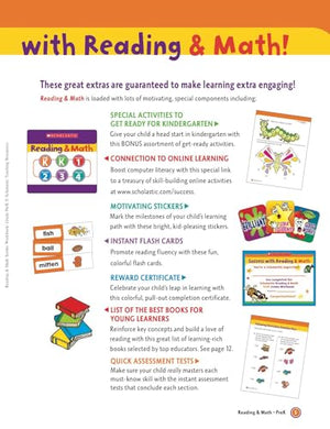 Scholastic Prek Reading & Math Jumbo Workbook,Used