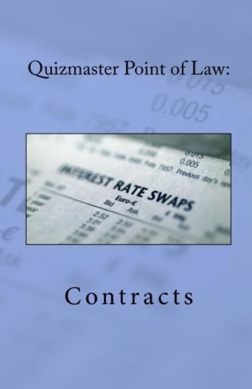 Quizmaster Point of Law:: Contracts (Quizmaster Law Flash Cards),Used