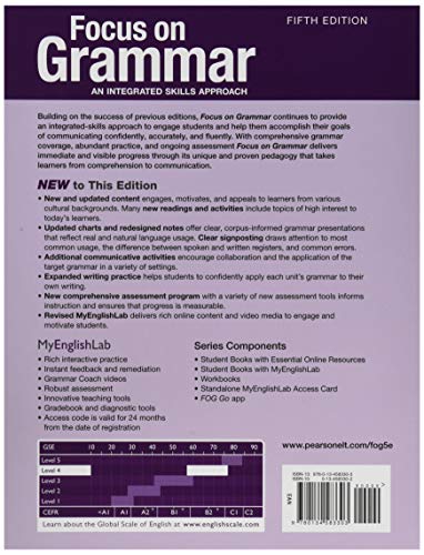 Focus On Grammar 4 With Essential Online Resources (5Th Edition),New