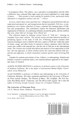 Folk Law: Essays in the Theory and Practice of Lex Non Scripta (2 Volumes),New