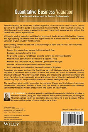 Quantitative Business Valuation: A Mathematical Approach for Today's Professionals,Used