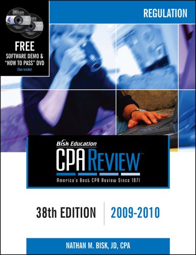 Bisk CPA Review: Regulation  38th Edition 20092010 (Comprehensive CPA Exam Review Regulation),Used