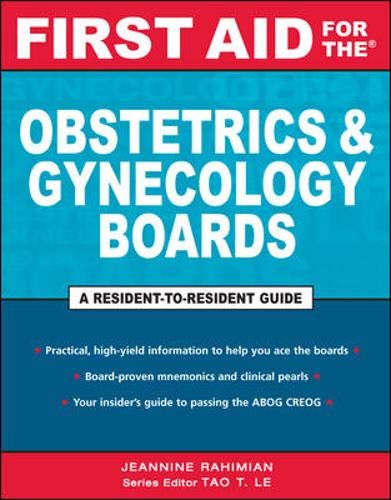 First Aid For The Obstetrics & Gynecology Boards (First Aid Specialty Boards),Used