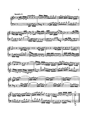 Four Various Works For Piano Solo: Fifteen Twopart Inventions, Fifteen Threepart Inventions, Italian Concerto, Six French Suit,Used