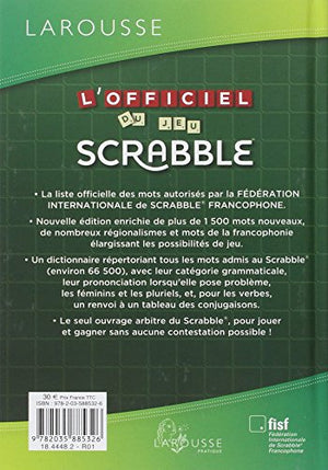 Officiel Du Jeu Scrabble  L  Larousse Edn. (French Edition),Used