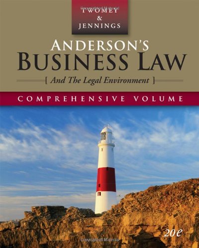Andersons Business Law and the Legal Environment, Comprehensive Edition,Used