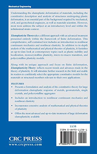 Elastoplasticity Theory (Mechanical Engineering Series),Used