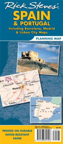 Rick Steves' Spain and Portugal Map: Including Barcelona, Madrid and Lisbon,Used