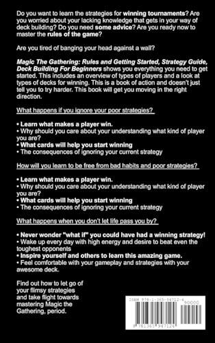 Magic The Gathering: Rules and Getting Started, Strategy Guide, Deck Building For Beginners (MTG, Deck Building, Strategy),Used