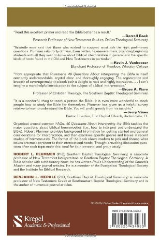 40 Questions About Interpreting the Bible,New
