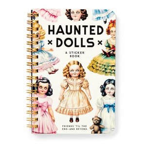 Brass Monkey Haunted Dolls  Sticker Book With 18 Pages Of Traditional Vintage Inspired Haunted Doll Stickers And 2 Pages Of Puf