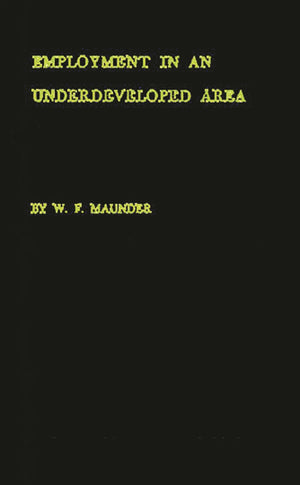 Employment In An Underdeveloped Area: A Sample Survey Of Kingston, Jamaica (Caribbean Series),Used