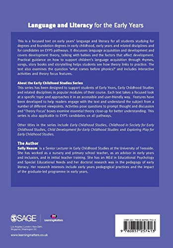 Language and Literacy for the Early Years (Early Childhood Studies Series),Used