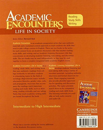 Academic Encounters: Life In Society Student'S Book: Reading, Study Skills, And Writing