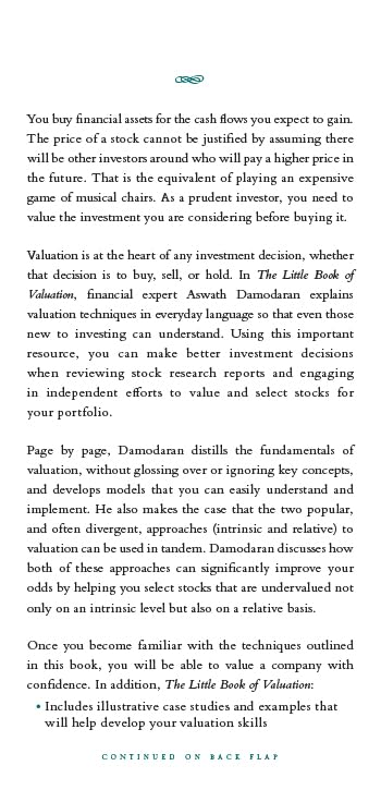 The Little Book of Valuation: How to Value a Company, Pick a Stock and Profit,New