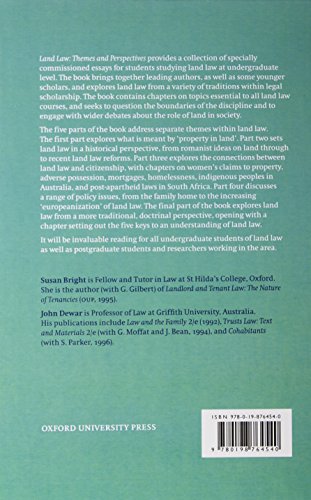Land Law: Themes and Perspectives,Used
