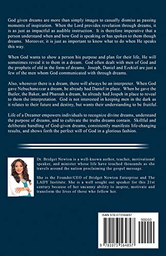 The Life of a Dreamer: Transitioning from the Pit to the Palace. Remaining steadfast in adversity when what's in you intimidates,Used
