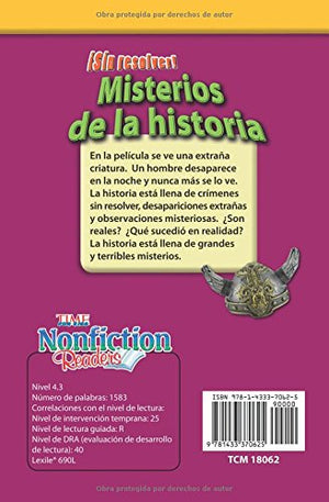 Teacher Created Materials  TIME For Kids Informational Text: Sin resolver! Misterios de la historia (Unsolved! History's Myster,Used