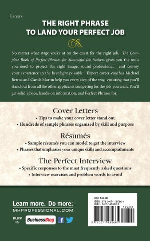The Complete Book of Perfect Phrases for Successful Job Seekers (Perfect Phrases Series),Used