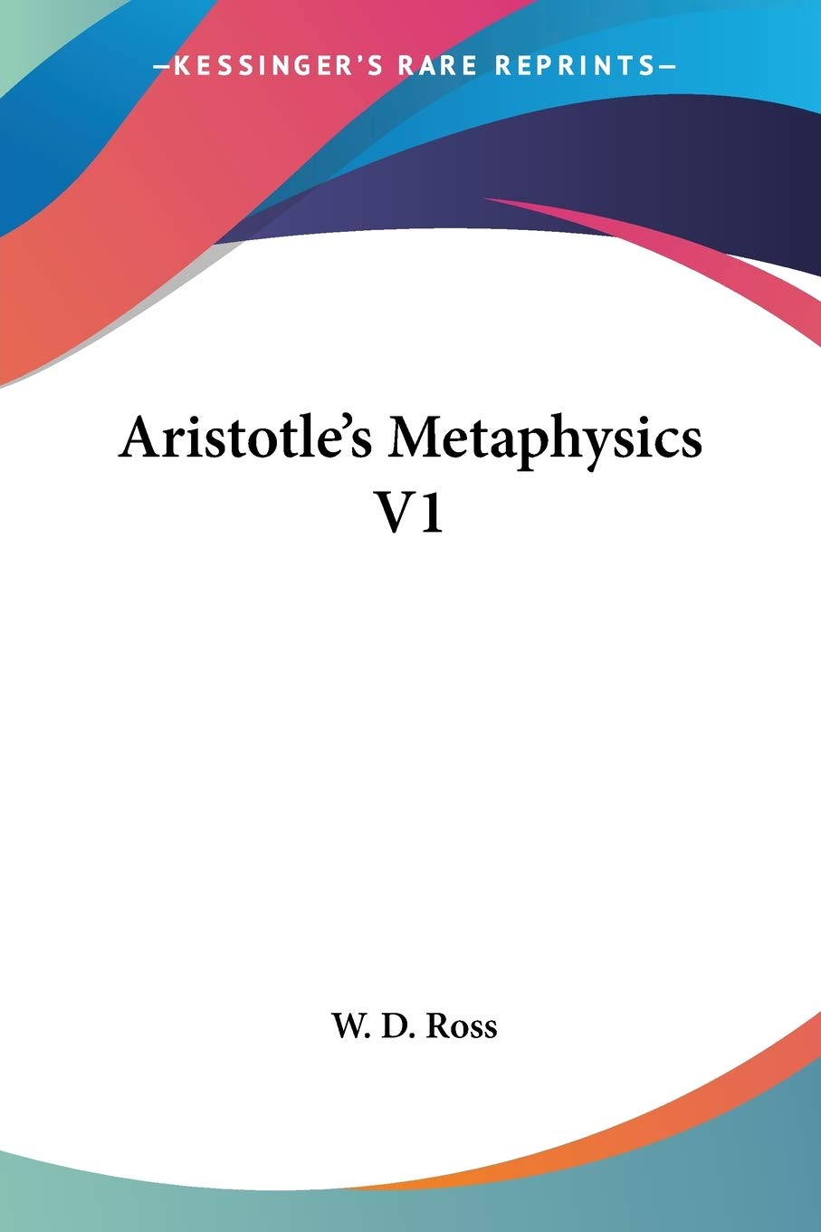 Aristotle's Metaphysics V1,Used