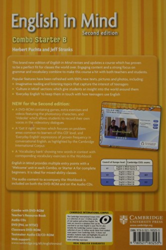English in Mind Starter B Combo B with DVDROM,Used
