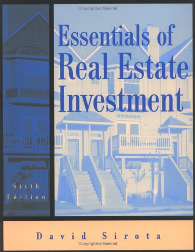 Essentials of Real Estate Investment (Essentials of Real Estate Investment, 6th ed),Used