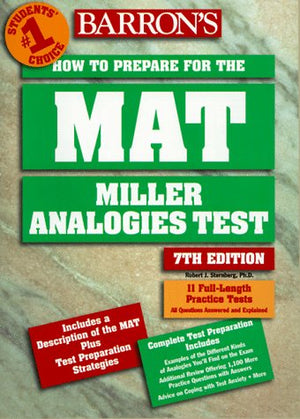 Barron'S How To Prepare For The Mat: Miller Analogies Test,Used